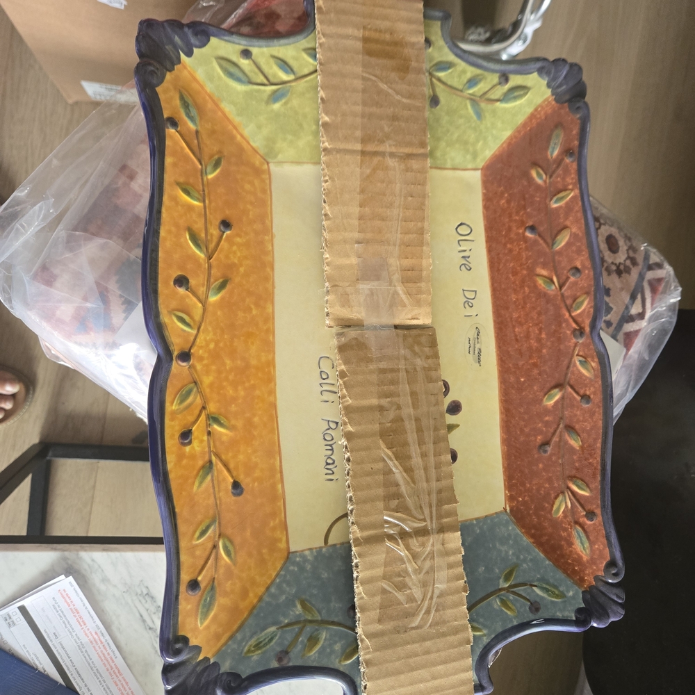 Olive Dei Colli Romani Decorative Multicolor Serving Platter